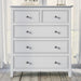 GFD Home - White Solid Wood 5 Pieces Queen Bedroom Sets(bed+nightstand*2+chest+dresser）NEW - GreatFurnitureDeal