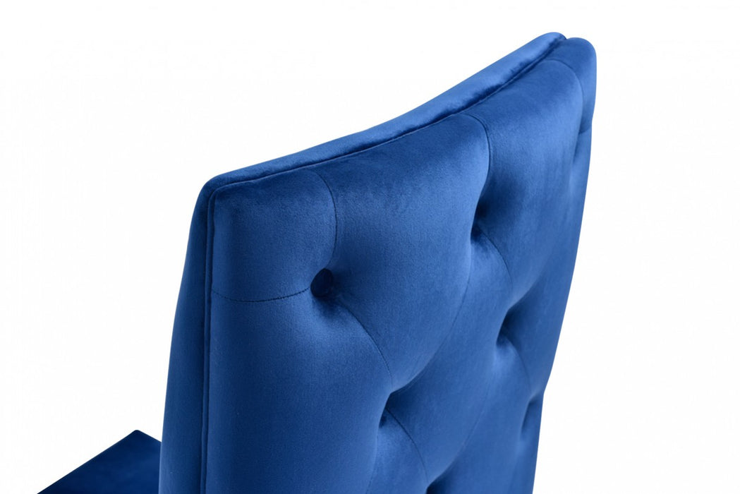 VIG Furniture - Modrest Kilson Modern Blue Velvet & Stainless Steel Dining Chair (Set of 2) - VGVCB1819-BLU