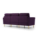 GFD Home - Modern Purple Velvet Upholstered 3-Piece Sectional Sofa Set, 3-Seater Sofa + 2 Piece Loveseat Sofa Couch with Sturdy Metel Legs for Living Room or Apartment - GreatFurnitureDeal