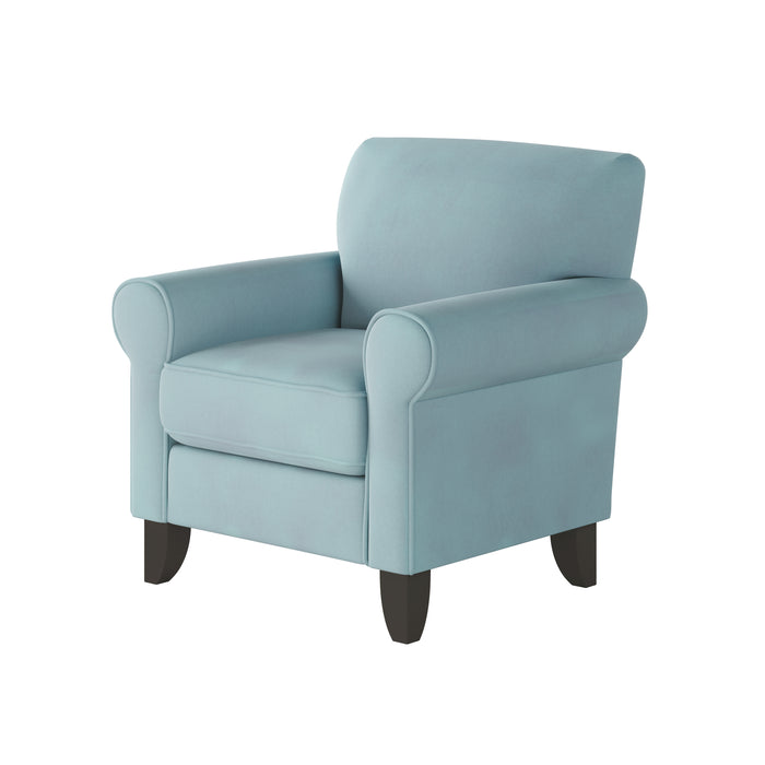 Southern Home Furnishings - Bella Skylight Accent Chair in Blue - 512-C Bella Skylight - GreatFurnitureDeal