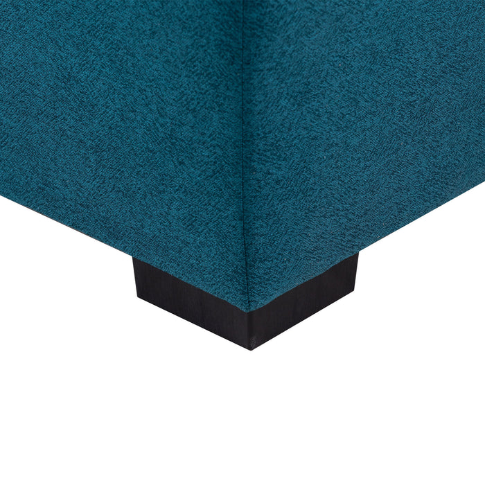 GFD Home - Sectional Sofa with Removable Ottoman Green - GreatFurnitureDeal