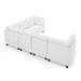 GFD Home - L shape Modular Sectional Sofa，DIY Combination，includes Three Single Chair and Three Corner ，Ivory Chenille - GreatFurnitureDeal