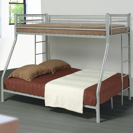 Coaster Furniture - Denley Silver Metal Twin/Full Bunk Bed - 460062