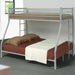 Coaster Furniture - Denley Silver Metal Twin-Full Bunk Bed - 460062 - GreatFurnitureDeal