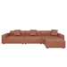 GFD Home - Modern multi-seat modular sofa-brown technical cloth - GreatFurnitureDeal