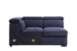 GFD Home - ACME Nekoda Storage Sleeper Sectional Sofa and Ottoman, Navy Blue Fabric 55520 - GreatFurnitureDeal
