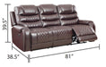 GFD Home - Tennessee Power Reclining 3 Pc Sofa Set in Espresso - GreatFurnitureDeal