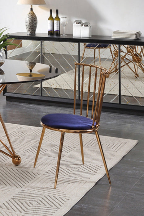 VIG Furniture - Brenna - Modern Blue & Gold Dining Chair (Set of 2) - VGVCB8370 - GreatFurnitureDeal