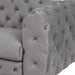 GFD Home - Modern 3-Piece Sofa Sets with Sturdy Metal Legs,Velvet Upholstered Couches Sets Including Three Seat Sofa, Loveseat and Single Chair for Living Room Furniture Set,Gray - GreatFurnitureDeal