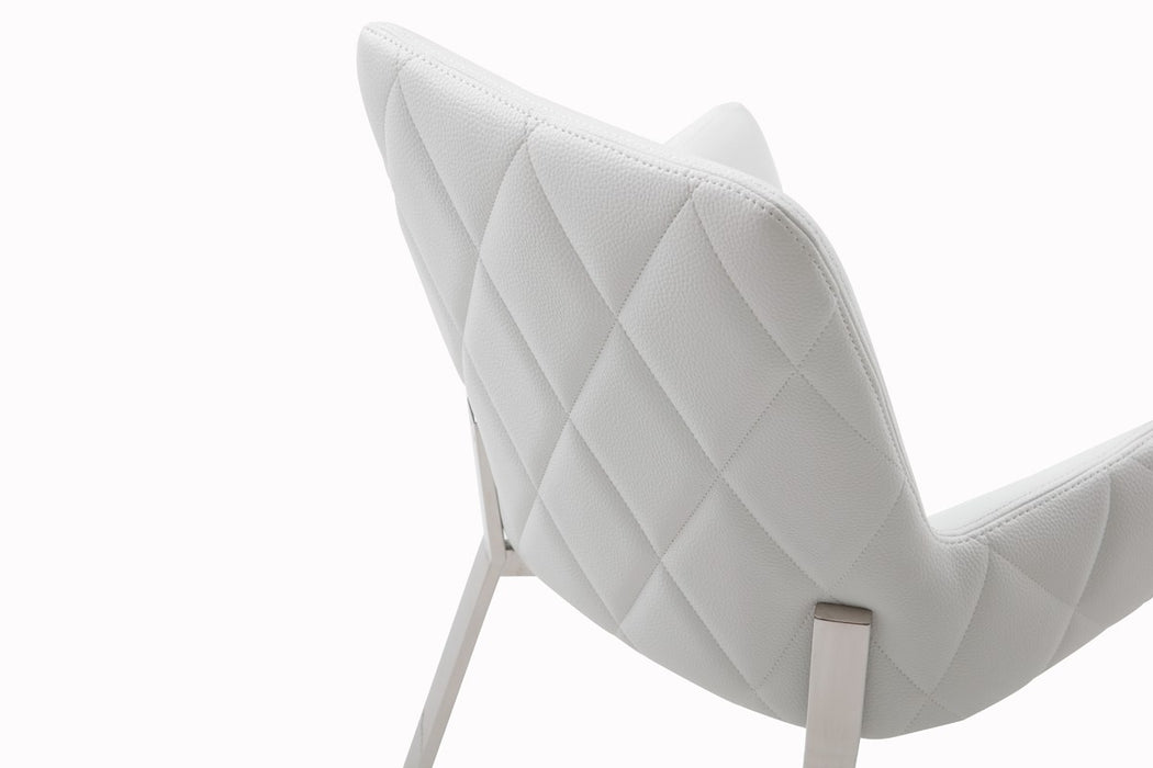 VIG Furniture - Modrest Robin Modern White Bonded Leather Dining Chair - VGVCB8366-WHT - GreatFurnitureDeal