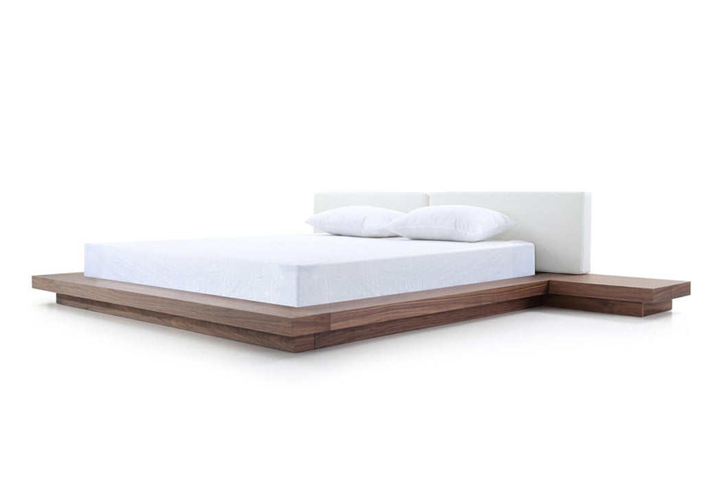 VIG Furniture - Modrest Opal Modern Walnut & White Platform Bed - VGVCBD855-WALWHT - GreatFurnitureDeal