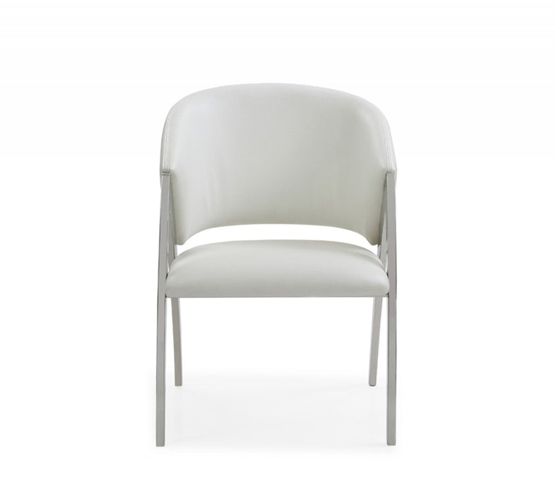 VIG Furniture - Modrest Rabia Modern White Leatherette Accent Chair - VGVCB899A-WHT - GreatFurnitureDeal