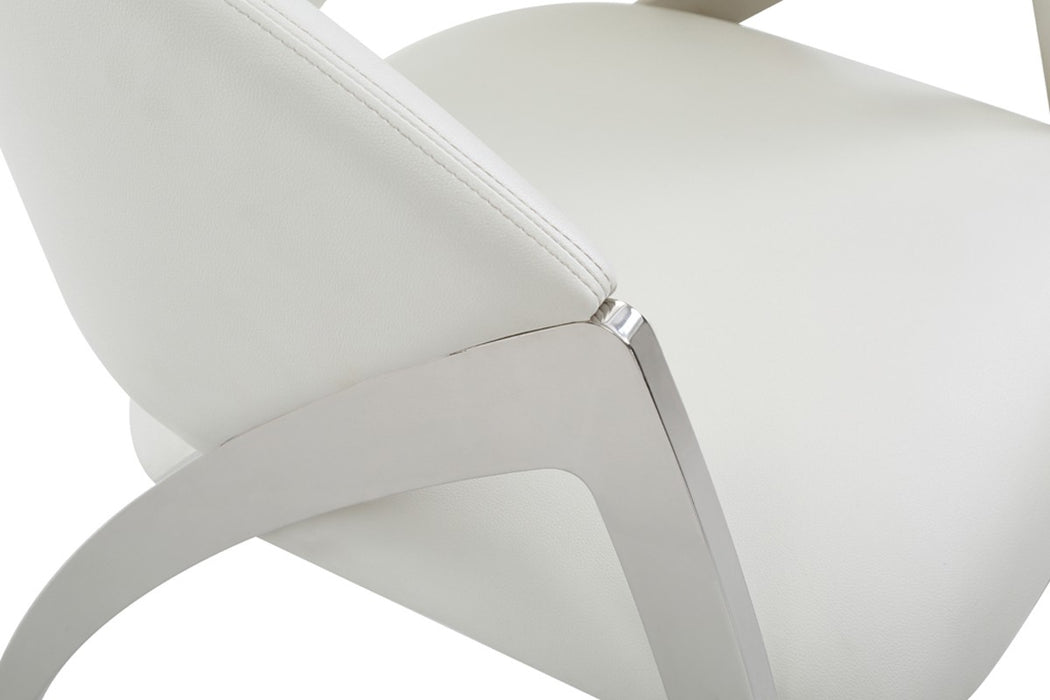 VIG Furniture - Modrest Rabia Modern White Leatherette Accent Chair - VGVCB899A-WHT
