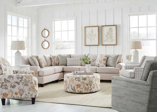 Southern Home Furnishings - Laurent Sectional in Beige - 39-31L 33R Laurent Beach Sectional - GreatFurnitureDeal