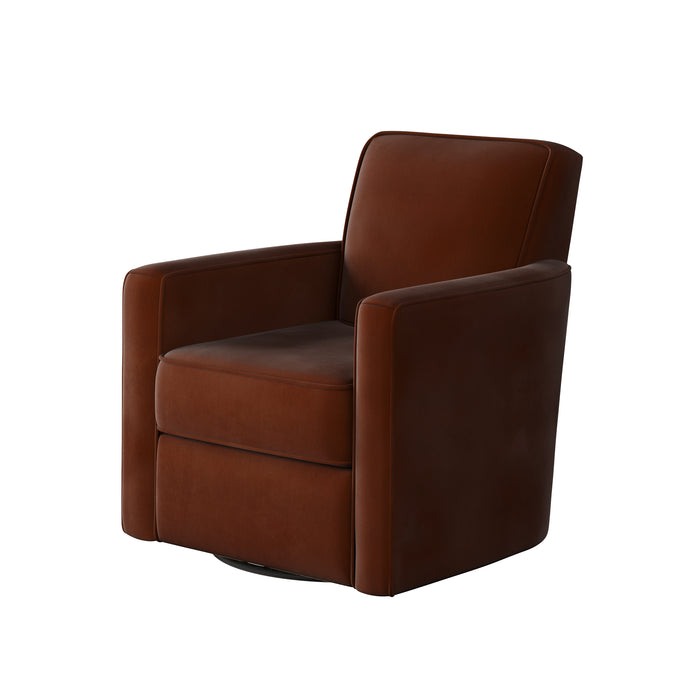 Southern Home Furnishings - Bella Burnt Orange Swivel Glider Chair - 402G-C Bella Burnt Orange - GreatFurnitureDeal