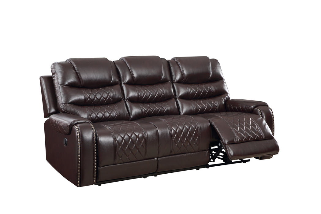 GFD Home - Tennessee Power Reclining 2 Pc Sofa Set in Espresso - GreatFurnitureDeal