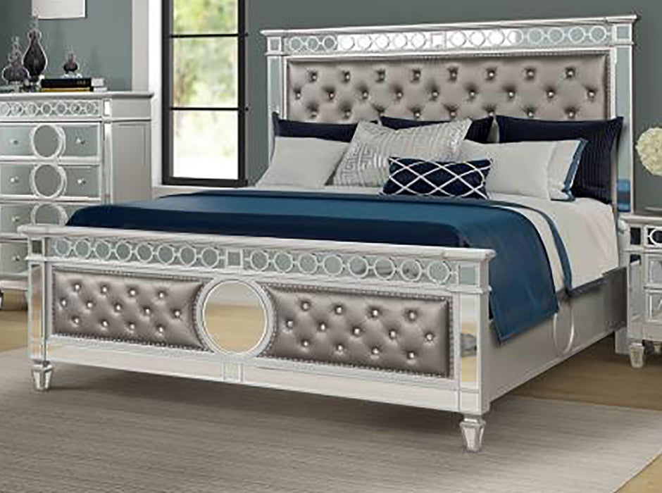 GFD Home - Symphony 5-N Pc king Bed Silver - GreatFurnitureDeal