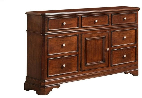 Myco Furniture - Bayliss Dresser with Mirror in Distressed Brown - BA1857DR-M - GreatFurnitureDeal