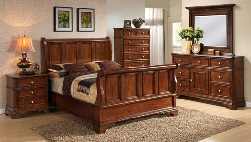 Myco Furniture - Bayliss Sleigh Eastern King Bed in Distressed Brown - BA1851K - GreatFurnitureDeal