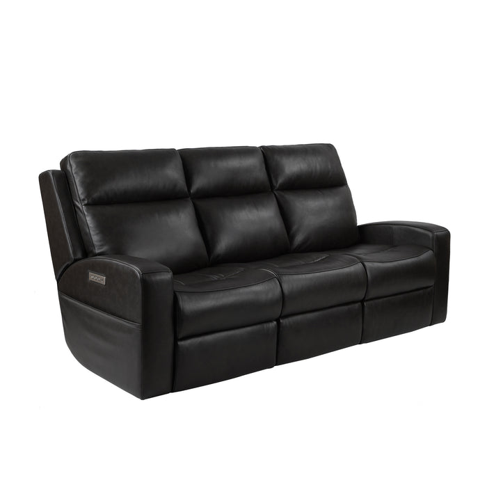 GFD House - Caleb Triple Power Sofa | Top Grain Leather | Lumbar Support | Adjustable Headrest | Storage Side Pocket | USB & Type C Charger Port - Middle Seat Armless Chair with triple power as Left/Right Arm rec - GreatFurnitureDeal