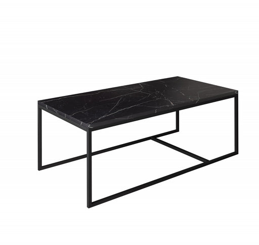 VIG Furniture - Modrest Baca Black Marble Metal Coffee Table - VGGMM-CT-1580-BLK-CT - GreatFurnitureDeal