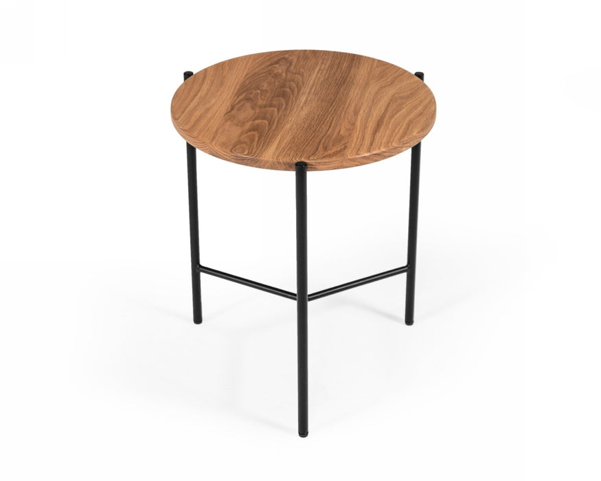 VIG Furniture - Modrest Bacone - Industrial Oak and Black Iron End Table - VGAFFV19-ST1