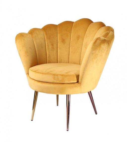 VIG Furniture - Modrest Balina Transitional Gold Accent Chair - VGOBTY143-BLU-CH - GreatFurnitureDeal