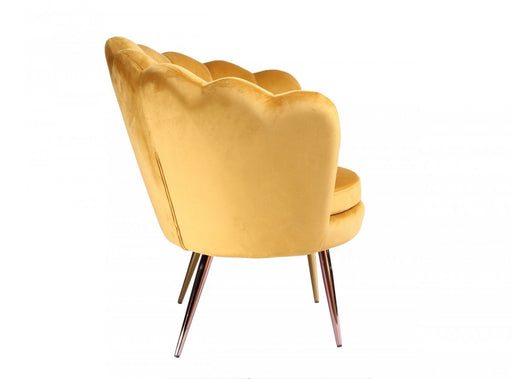 VIG Furniture - Modrest Balina Transitional Gold Accent Chair - VGOBTY143-BLU-CH - GreatFurnitureDeal