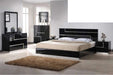 Mariano Furniture - Barcelona Black Laquer 5 Piece California King Bedroom Set - BMBARCELONA-CK-5SET - GreatFurnitureDeal