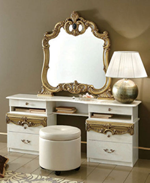 ESF Furniture - Barocco Vanity Dresser in Ivory-Gold - BAROCCOVANIRYIVORY-G - GreatFurnitureDeal