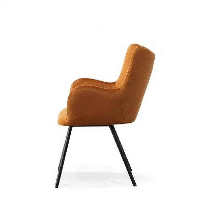 VIG Furniture - Modrest Barrett Modern Orange & Black Dining Chair - VGYFDC1040-ORG-DC