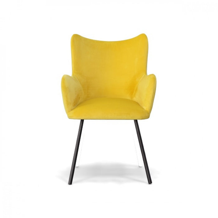 VIG Furniture - Modrest Barrett Modern Yellow Velvet Dining Chair - VGYFDC1040-YEL-DC