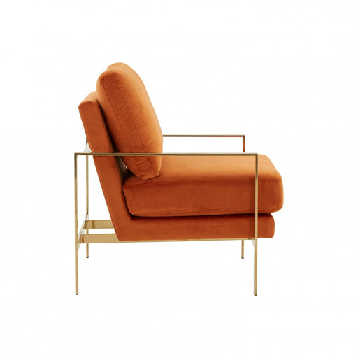 VIG Furniture - Divani Casa Bayside Modern Orange Fabric Accent Chair - VGRH-RHS-AC-229-OG-ORG-CH - GreatFurnitureDeal