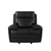 GFD Home - Trevor Triple Power Recliner | Genuine Leather | Glider Rock Recliner Chair | Lumbar Support | Adjustable Headrest | USB & Type C Charge Port - GreatFurnitureDeal