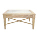 Worlds Away - Square Coffee Table With Inset Cane Top And Faux Bamboo Legs In Cerused Oak - NOREEN CO - GreatFurnitureDeal