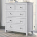 GFD Home - White Solid Wood 5 Pieces Queen Bedroom Sets(bed+nightstand*2+chest+dresser）NEW - GreatFurnitureDeal