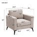 GFD Home -[VIDEO provided] [New]Modern 3-Piece Sofa Sets with Sturdy Metal Legs,Chenille Upholstered Couches Sets Including 3-Seat Sofa, Loveseat and Single Chair for Living Room Furniture Set (1+2+3 Seat) - GreatFurnitureDeal