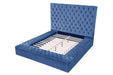 GFD Home - Nora Full Size Tufted Upholstery Storage Bed made with Wood in Blue - GreatFurnitureDeal