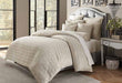 AICO Furniture - Carlyle 10 pc King Comforter Set Platinum - BCS-KS10-CRLYL-PLTN - GreatFurnitureDeal