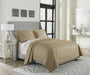 AICO Furniture - Alton 3 Piece King Bed Throw Set, Gold - BCS-KBT3-ALTON-GLD - GreatFurnitureDeal