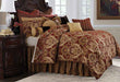 AICO Furniture - Lafayette 12 Piece Queen Comforter Set Red - BCS-QS12-LYFYE-RED - GreatFurnitureDeal