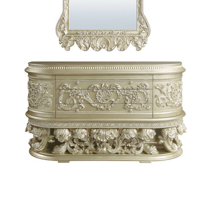 Acme Furniture - Vatican Dresser with Mirror in Champagne Silver - BD00464-463