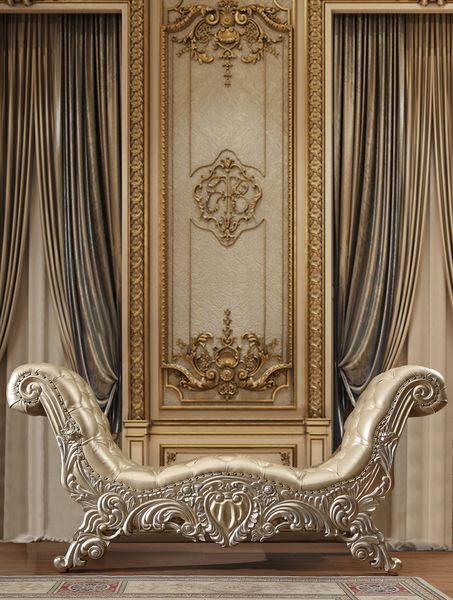 Acme Furniture - Vatican Bench in Champagne Silver - BD00466 - GreatFurnitureDeal