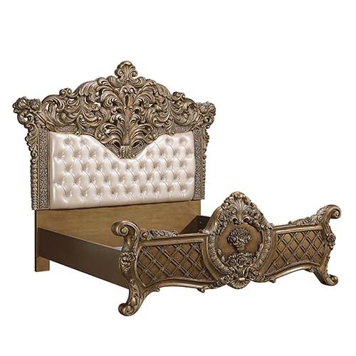 Acme Furniture - Constantine Eastern King Bed in Brown & Gold - BD00471EK - GreatFurnitureDeal