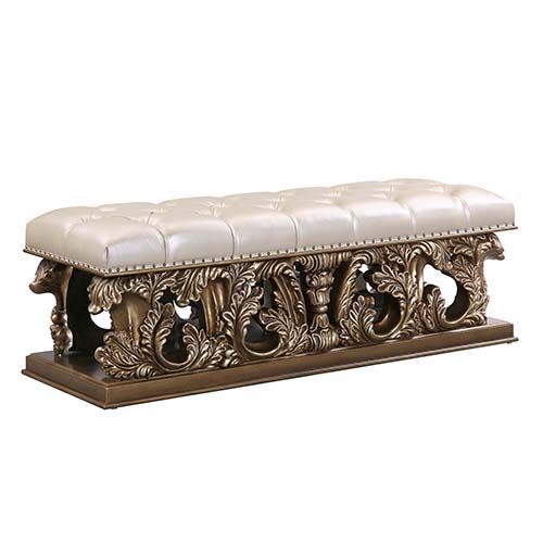 Acme Furniture - Constantine Bench in Brown & Gold - BD00476 - GreatFurnitureDeal