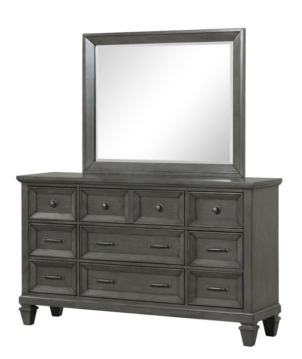 GFD Home - Hamilton Queen 4 Piece Storage Bedroom Set in Gray made with Engineered Wood - GreatFurnitureDeal