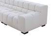 GFD Home - L-Shaped Sectional Sofa Modular Seating Sofa Couch with Ottoman Beige - GreatFurnitureDeal
