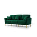 GFD Home - Sofa Sets for Living Room 3 Piece Mid Century Modern Sectional Couch Set, 2 Upholstered Loveseat Sofas and one 3-Seat Sofa (3, Green Velvet) - GreatFurnitureDeal