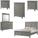 Myco Furniture - Bessey 6 Piece Eastern King Bedroom Set in Gray - BE730-K-6SET