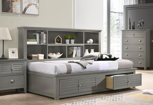 Myco Furniture - Bessey Full Storage Bed in Gray - BE730-F